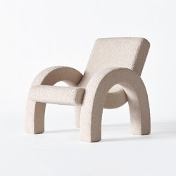 Arco Lounge Chair Small Boucle Beige | Chaises | Dusty deco