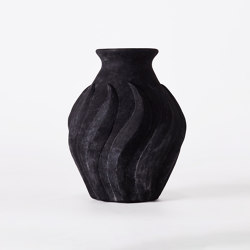 Swirl Vase Large Black | Dining-table accessories | Dusty deco