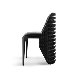 TESTA | Upholstered wooden and leather chair | Chaises | Mozea