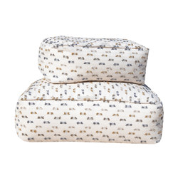 Poufs XL and Coussins | Coussin de sol extérieur blanc poils multi couleur S | Poufs | MX HOME