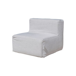 Outdoor-Sofas | Modular removable outdoor fireside chair in linen effect fabric | Sessel | MX HOME