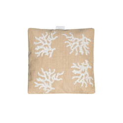 Poufs XL and Coussins | Coussin extérieur raphia broderie corail blanc | Coussins | MX HOME