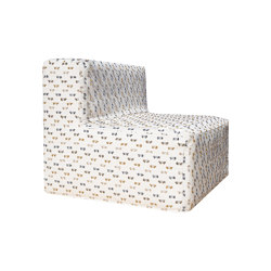 Interior sofas | Removable fireside chair in white multi-color pile fabric | Sessel | MX HOME