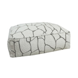 XL-Hocker | Bodenkissen aus Boucle-Wolle-Design, Größe M | Poufs | MX HOME