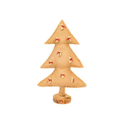 Christmas Tree | Luminous burlap Christmas tree with bear 70cm | Weihnachtsdekoration | MX HOME