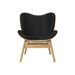 A Conversation Piece | low chair, oak, hope leather, black | Poltrone | UMAGE