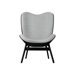 A Conversation Piece | tall chair, black oak, sterling | Poltrone | UMAGE