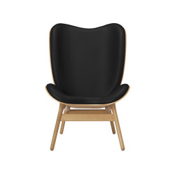 A Conversation Piece | tall chair, oak, hope leather, black | Sessel | UMAGE