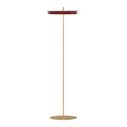 Asteria | floor lamp, ruby red, brass | General lighting | UMAGE