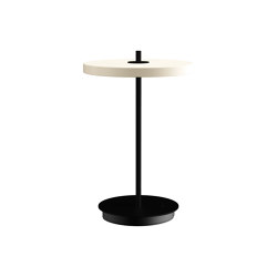 Asteria Move | medium, portable lamp, pearl white-black Base | Luminaires de table | UMAGE