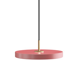 Asteria Plus | pendant lamp, mini, nuance rose, brass | Suspensions | UMAGE