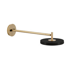 Asteria Wall | wall lamp, long, black, brass | Wandleuchten | UMAGE