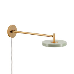 Asteria Wall | wall lamp, long, nuance olive, brass | Lámparas de pared | UMAGE