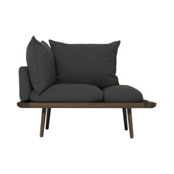 Lounge Around | 1.5-seater sofa, dark oak, shadow | Sofás | UMAGE