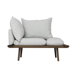 Lounge Around | 1.5-seater sofa, dark oak, sterling