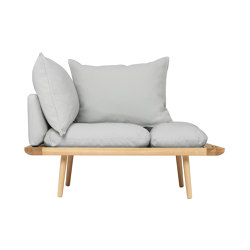 Lounge Around | 1.5-seater sofa, oak, sterling | Canapés | UMAGE