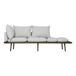 Lounge Around | 3-seater sofa, dark oak, sterling | Divani | UMAGE