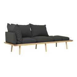 Lounge Around | 3-seater sofa, oak, shadow | Sofás | UMAGE