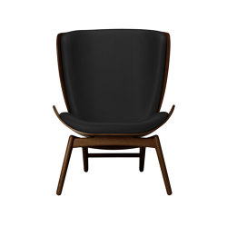 The Reader | wing chair, dark oak, hope leather, black | Armchairs | UMAGE