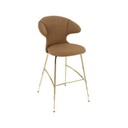 Time Flies | bar stool, sugar brown, legs brass | Tabourets de bar | UMAGE