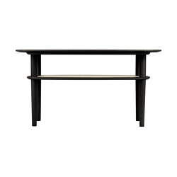 Together | coffee table, sleek rectangle, black oak | Couchtische | UMAGE