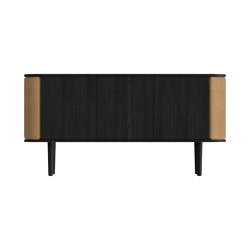 Treasures | cabinet, 3-doors, black oak, sugar brown | Sideboards | UMAGE