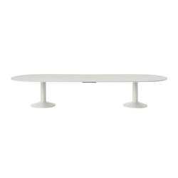 Midst Conference Table w. Power cut-out | 2 x Pandora Power Unit | 395 x 140 cm / 155.5 x 55.1" | Tables collectivités | Muuto