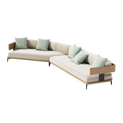 Surf | lounge garden furniture set, 4 pieces - with lounge & cuddly cushions | Divani | MBM