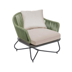 Violino | Lounge Chair Forest Green, Aluminum | Sessel | MBM