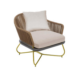 Violino | Lounge Chair Stardust Gold, Stainless Steel | Fauteuils | MBM