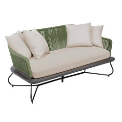 Violino | Lounge Bench 2-seater Forest Green, Aluminum | Benches | MBM