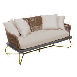 Violino | Lounge Bench 2-seater Stardust Gold, Stainless Steel | Bancos | MBM