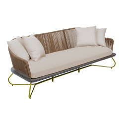 Violino | lounge bench 3-seater stardust gold, stainless steel | Benches | MBM