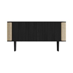 Treasures | cabinet, 3-doors, black oak,  venetian cane | Credenze | UMAGE