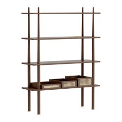 Stories | shelving, dark oak + Trays, dark oak | Scaffali | UMAGE