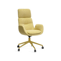 Opus High-03-with arms wheels | Bürodrehstühle | Johanson Design