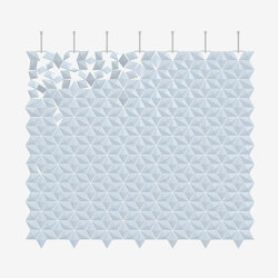 Facet hanging room divider 238 x 207cm in Pale Blue | Sound absorbing room divider | Bloomming