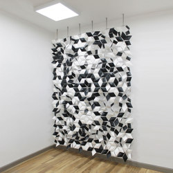 Color combination White / Graphite | Sound absorbing room divider | Bloomming