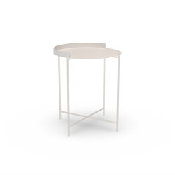 EDGE | Tray Table Ø46,5 Muted White | Tables d'appoint | HOUE