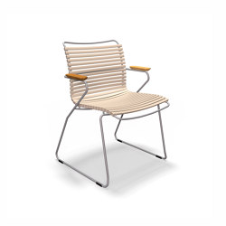 CLICK | Dining Chair Beige with Bamboo armrests | Sillas | HOUE