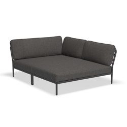 LEVEL | Cozy Corner right Dark Grey Basic | Modular seating elements | HOUE