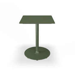 PICO | Café Table with round base 60x60 cm Olive Green | Tavoli bistrò | HOUE