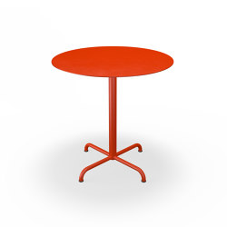 PICO | Café Table with 4 star base Ø74 cm Cayenne | Tavoli bistrò | HOUE