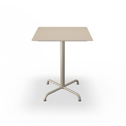 PICO | Café Table with 4 star base 60x60 cm Beige | Bistrotische | HOUE