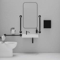 DDA PVD Black Doc M Pack / Floor Standing WC / Hand Dryer | Shower controls | The Splash Lab