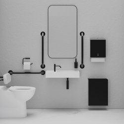 DDA PVD Black Doc M Pack / Floor Standing WC / Paper Towel | Shower controls | The Splash Lab