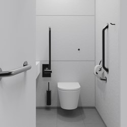 Doc M PVD Black Ambulant Pack / Wall Hung WC / Hinged Grab Bar | Shower controls | The Splash Lab