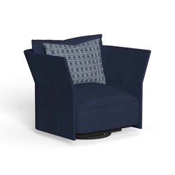 Cliff | Swivel Lounge Armchair Backrest Fabric | Armchairs | Talenti