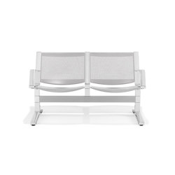 8000 2er, 3er, 4er, 5er, 6er Bank, Sitz und Rücken aus Metall | Benches | Kusch+Co