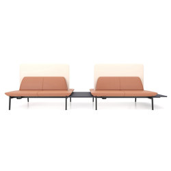 Genaya double-sided sofa with panel, freestanding or for integration | Seating islands | Kusch+Co